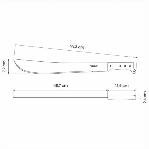 Machete Tramontina TT518 Acero al Carbono 45.72 cm Mango PP