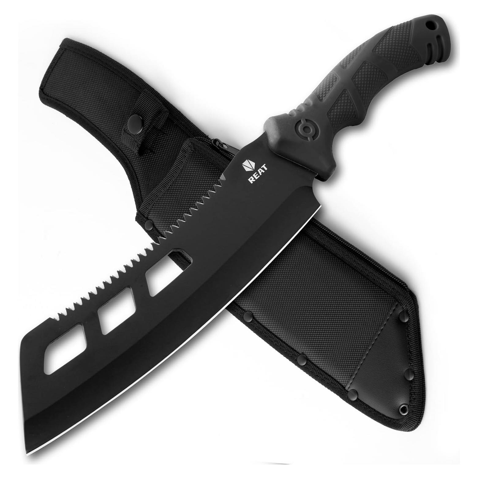 Machete REAT 40.64 cm Doble Propósito con Funda Negra