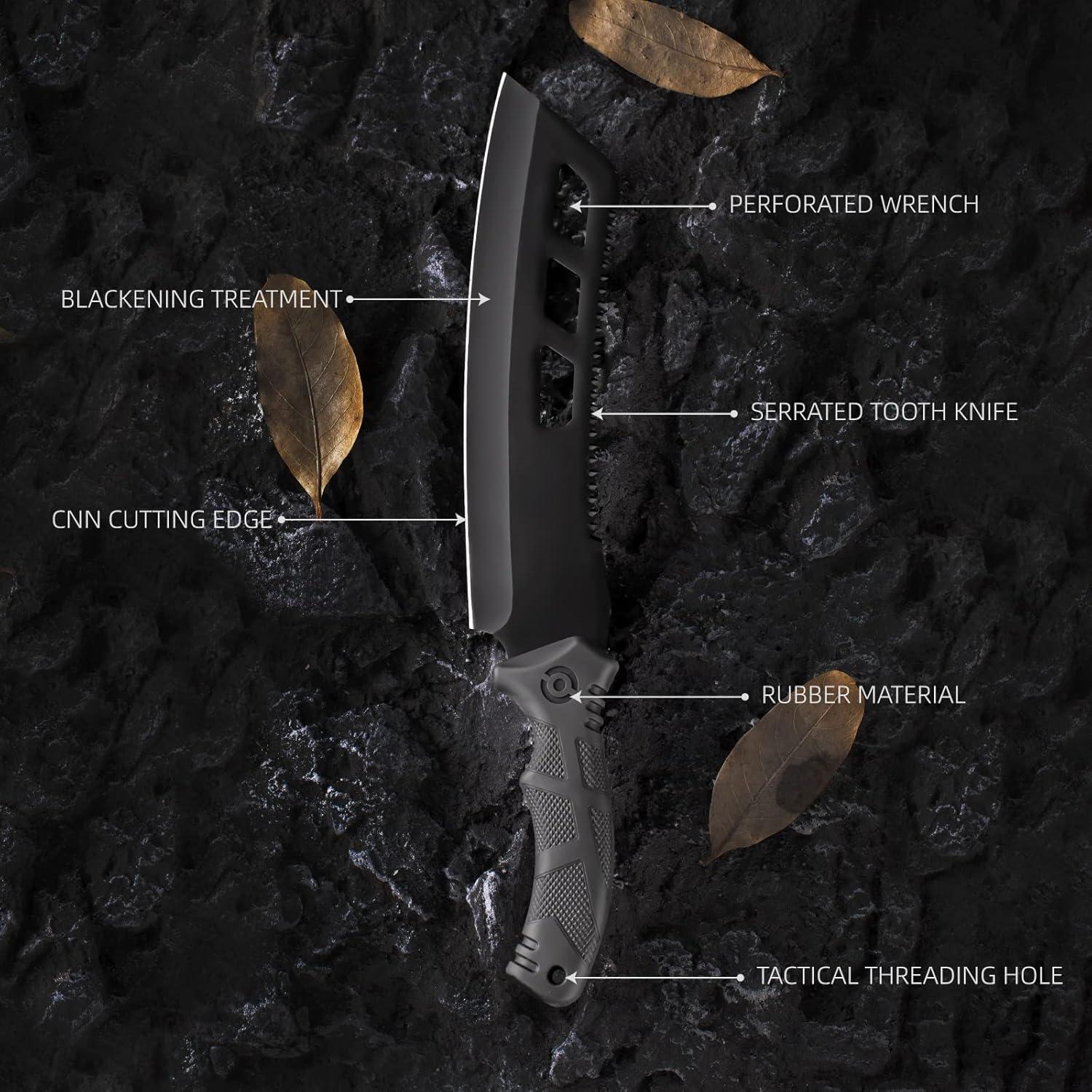 Machete REAT 40.64 cm Doble Propósito con Funda Negra