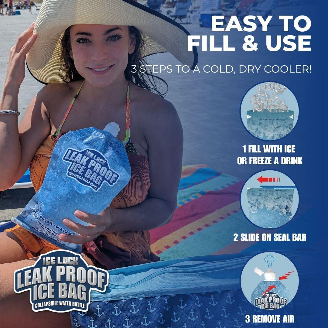 Bolsa de Hielo Reutilizable Ice Lock Grande - 4 Paquetes