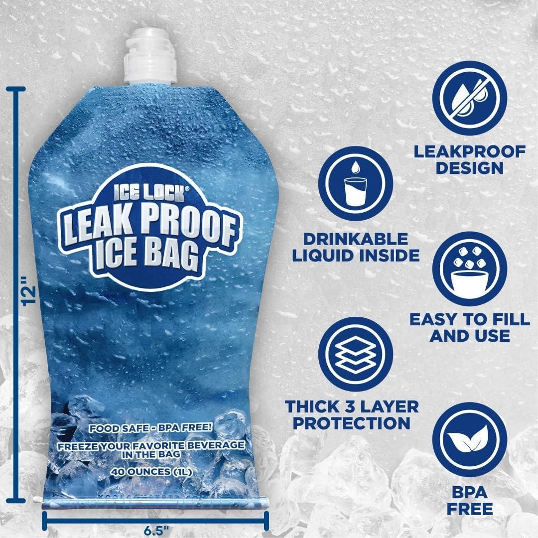 Bolsa de Hielo Reutilizable Ice Lock Grande - 4 Paquetes