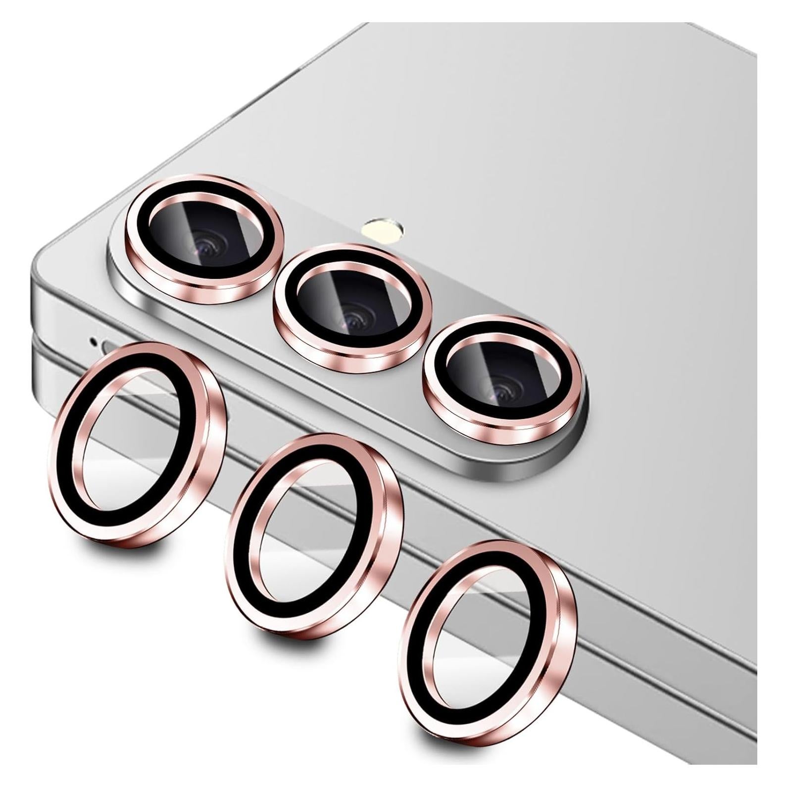 Paquete de 2 Protectores de Lente para Samsung Galaxy Z Fold 7 - Vidrio Templado 9H Oro Rosa