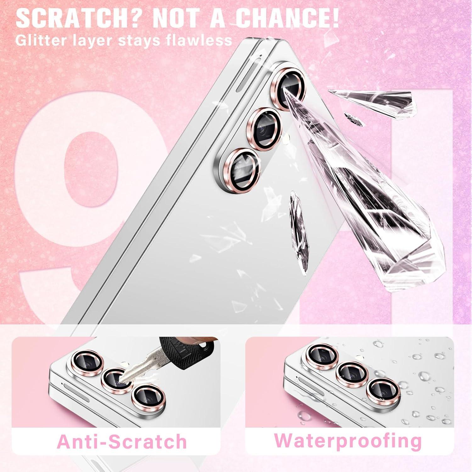 Paquete de 2 Protectores de Lente para Samsung Galaxy Z Fold 7 - Vidrio Templado 9H Oro Rosa