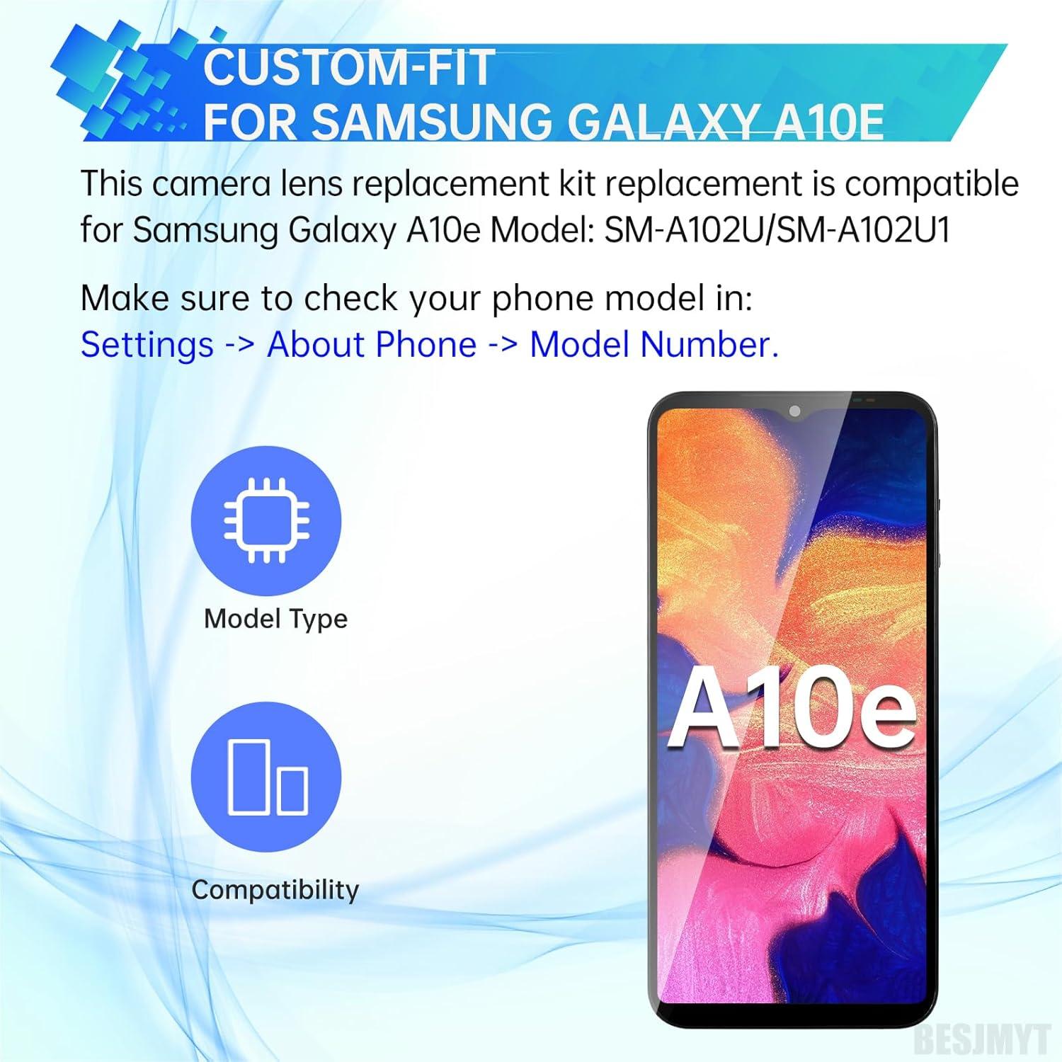 Reemplazo Lente de Cámara Trasera Samsung Galaxy A10e - Kit Completo