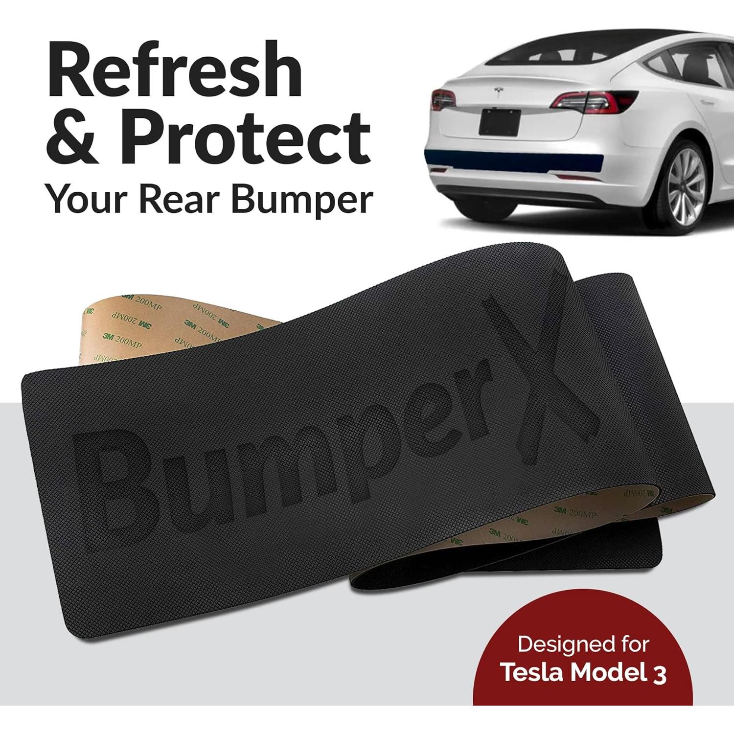 Protector de Parachoques Trasero BumperX para Tesla Model 3 157.5x12.7 cm