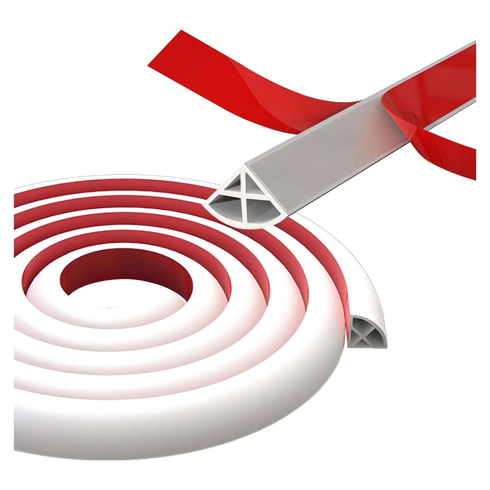 Moldura de esquina redonda autoadhesiva Floatlive 99 cm blanca