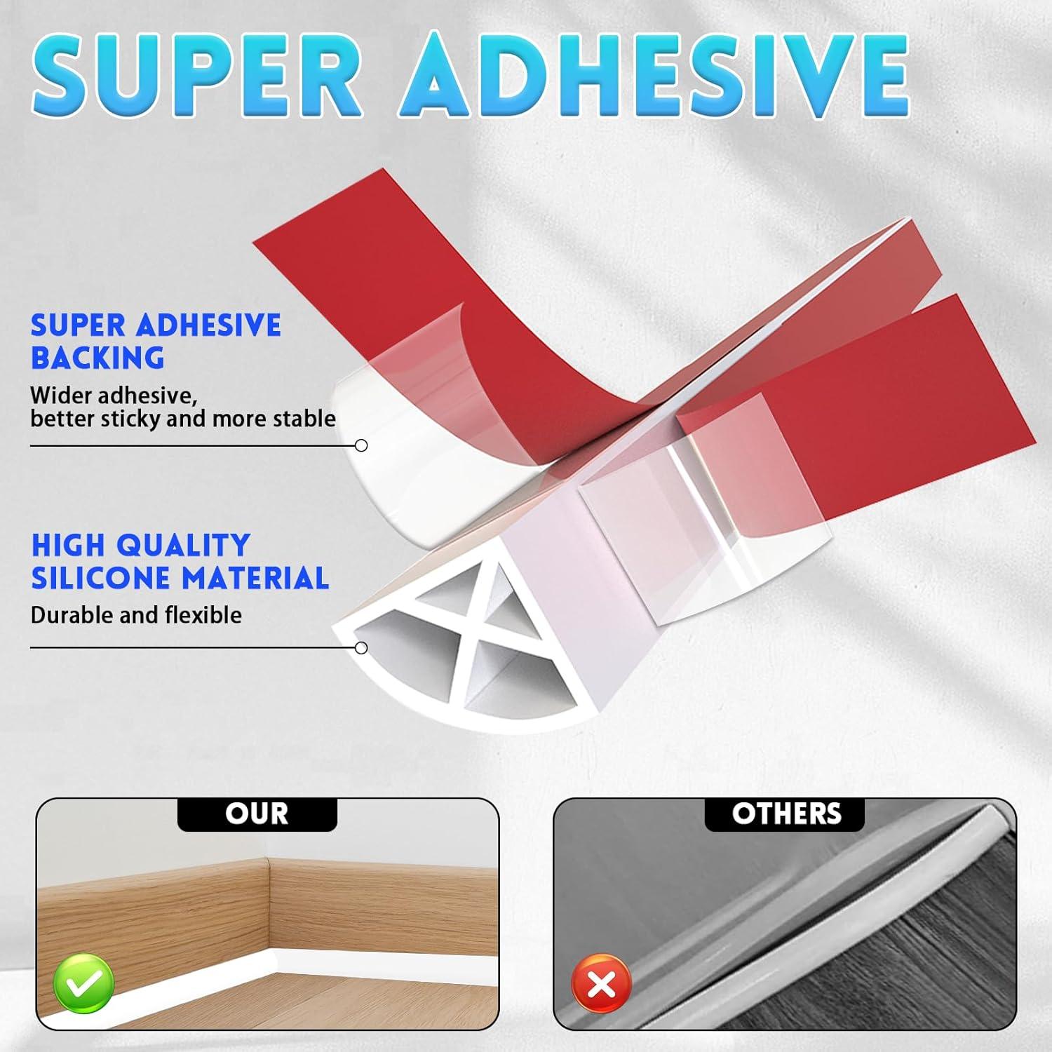 Moldura de esquina redonda autoadhesiva Floatlive 99 cm blanca