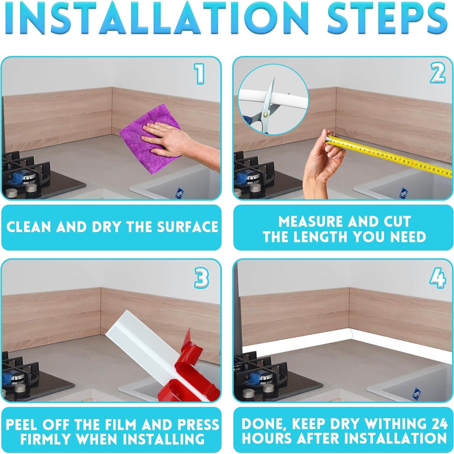 Moldura de esquina redonda autoadhesiva Floatlive 99 cm blanca