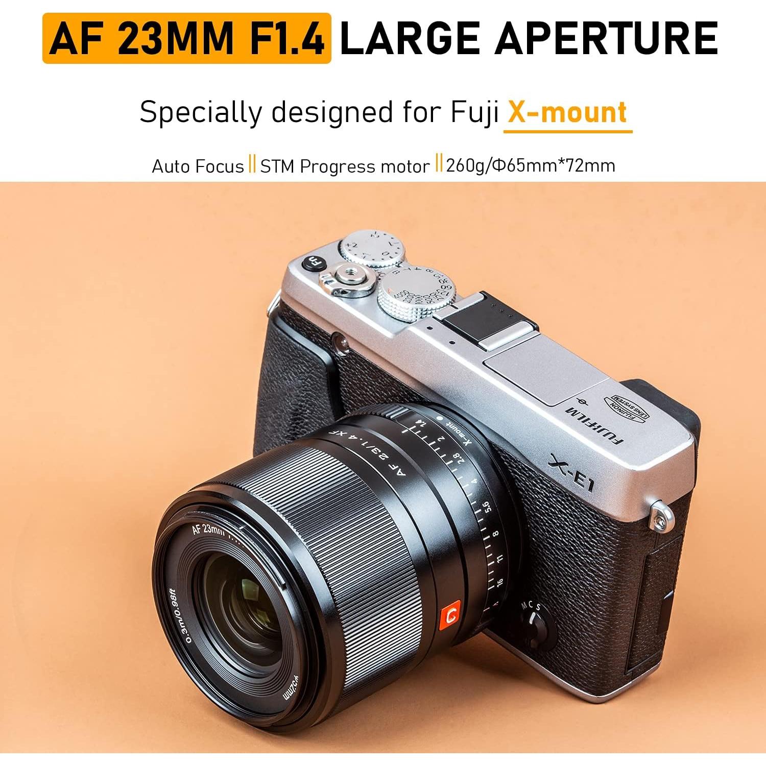 Lente VILTROX 23mm F1.4 Montura X + Filtro 52mm para Fuji