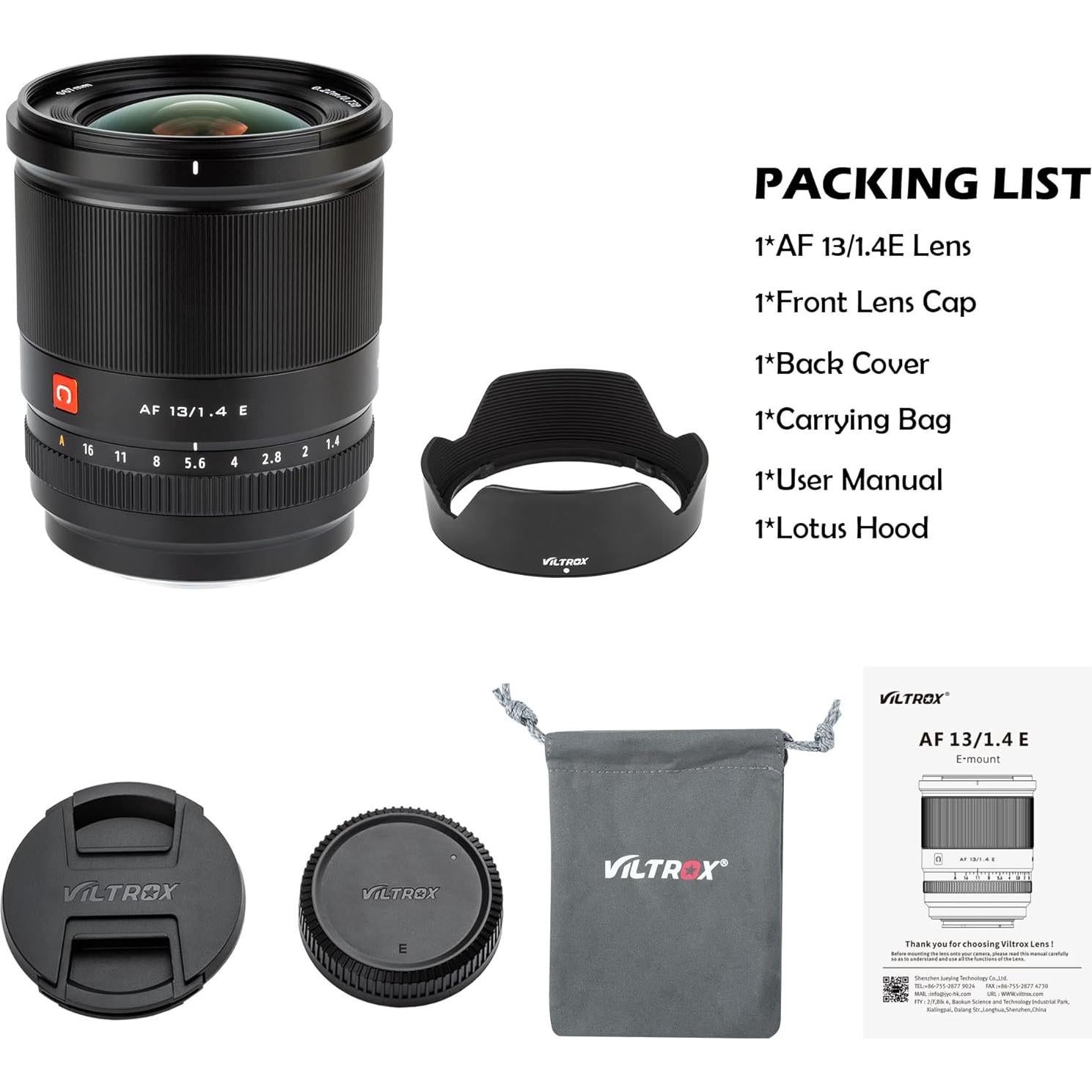 Lente VILTROX 13mm F1.4 E-Mount + Filtro 67mm para Sony