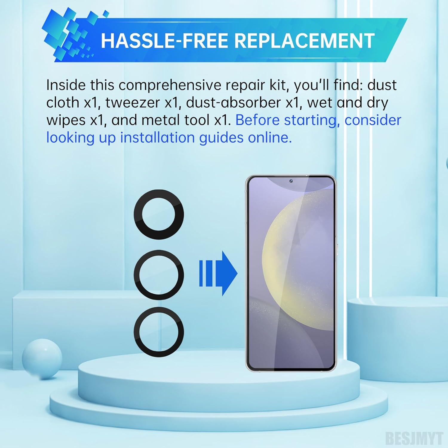 Reemplazo Lente de Cámara Samsung Galaxy S24+ Plus - Kit Completo