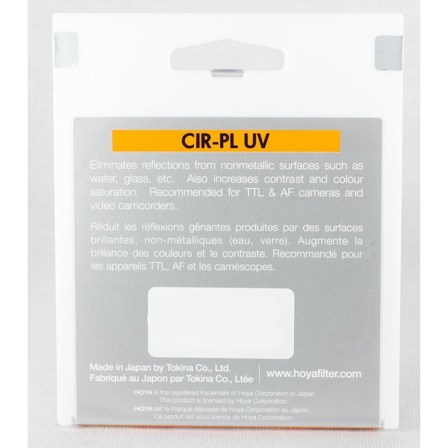 Filtro Polarizador Circular Hoya HRT 82mm UV - Alta Transparencia