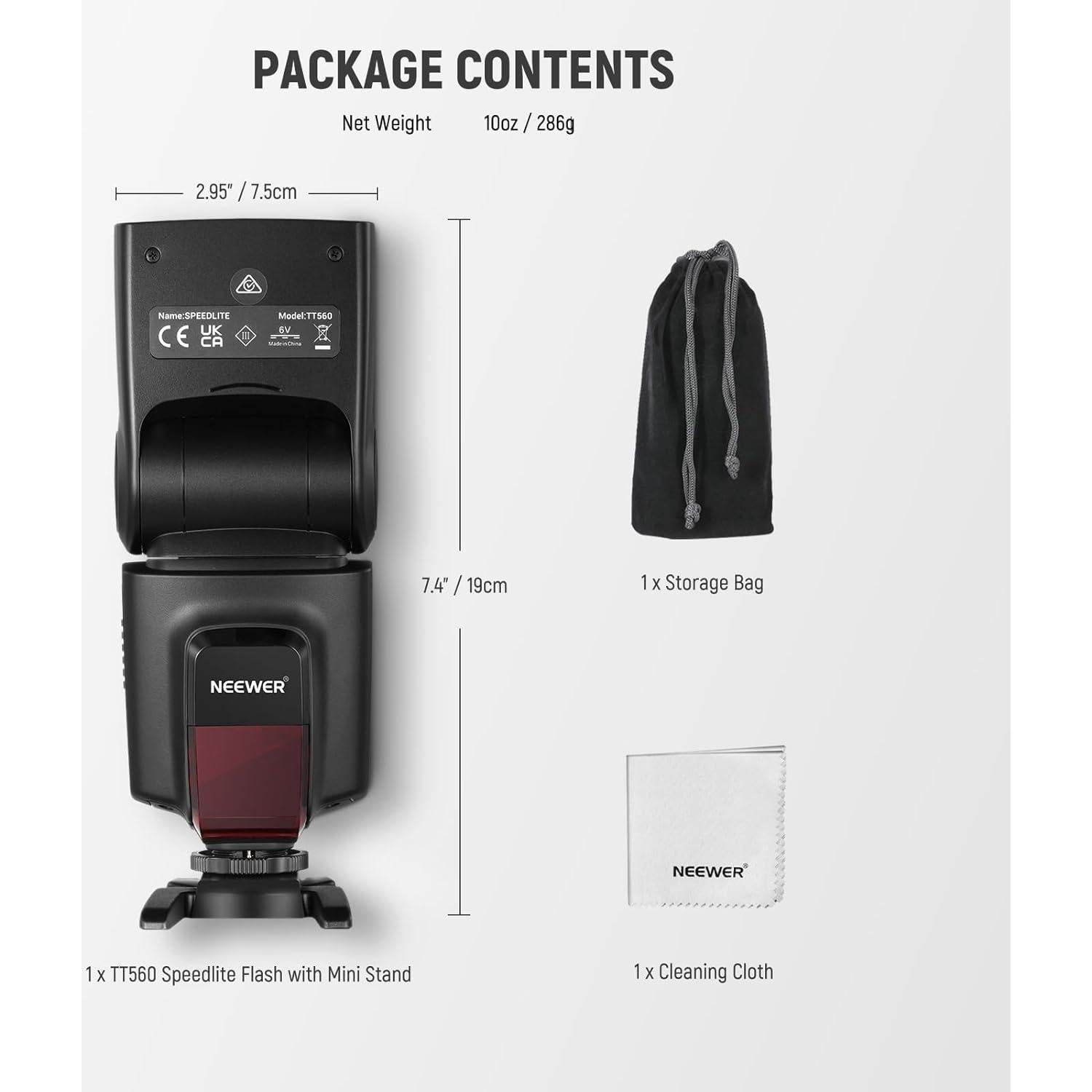 Flash Speedlite NEEWER TT560 para Canon Nikon Sony DSLR