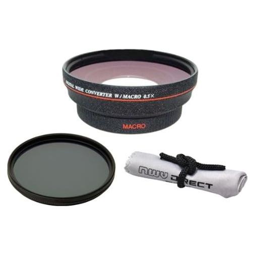 Lente Gran Angular 0.5x C. Vision para Cámaras 58mm + Filtro CPL 82mm