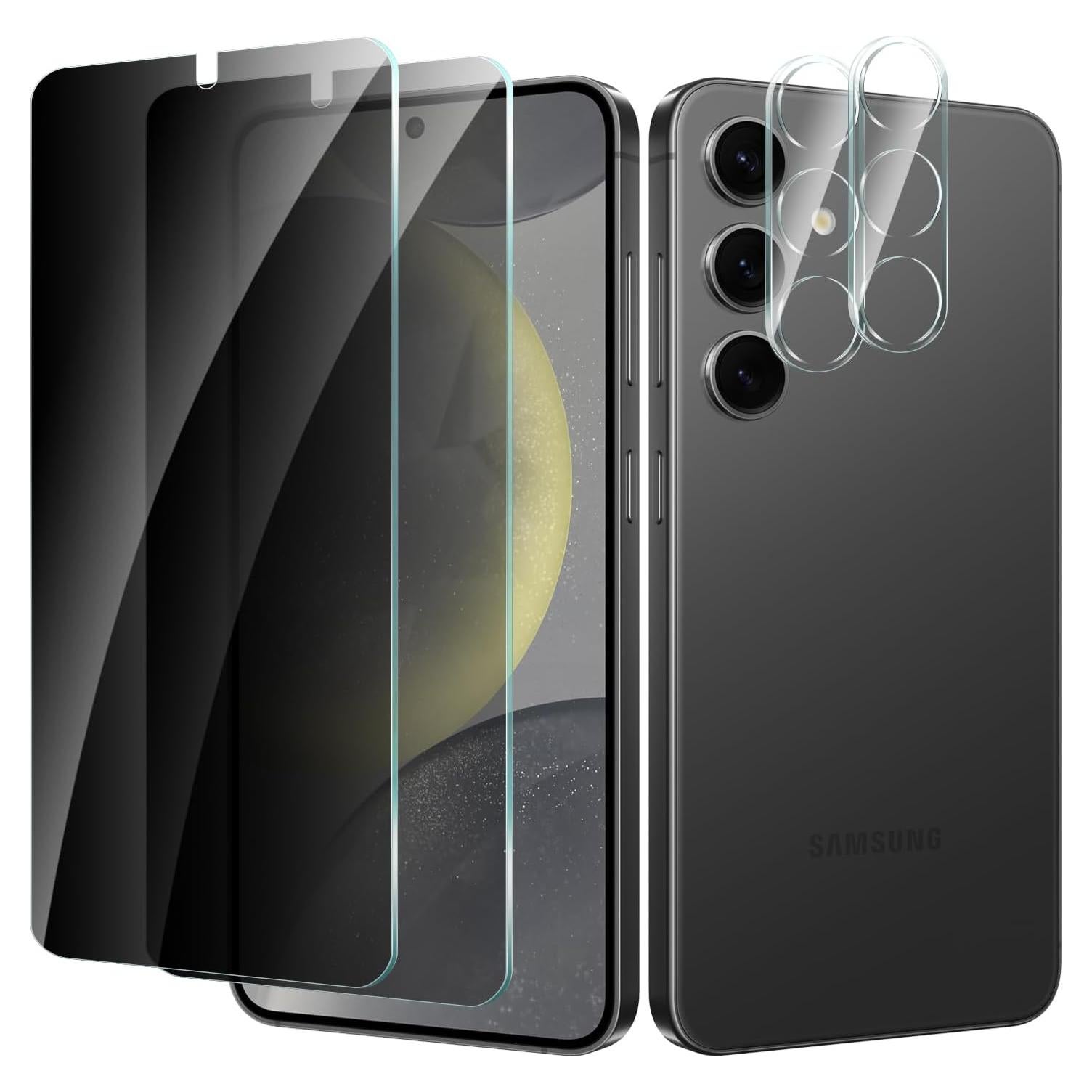 Protector de Pantalla Privado CYYAGE para Samsung Galaxy S24 2+2