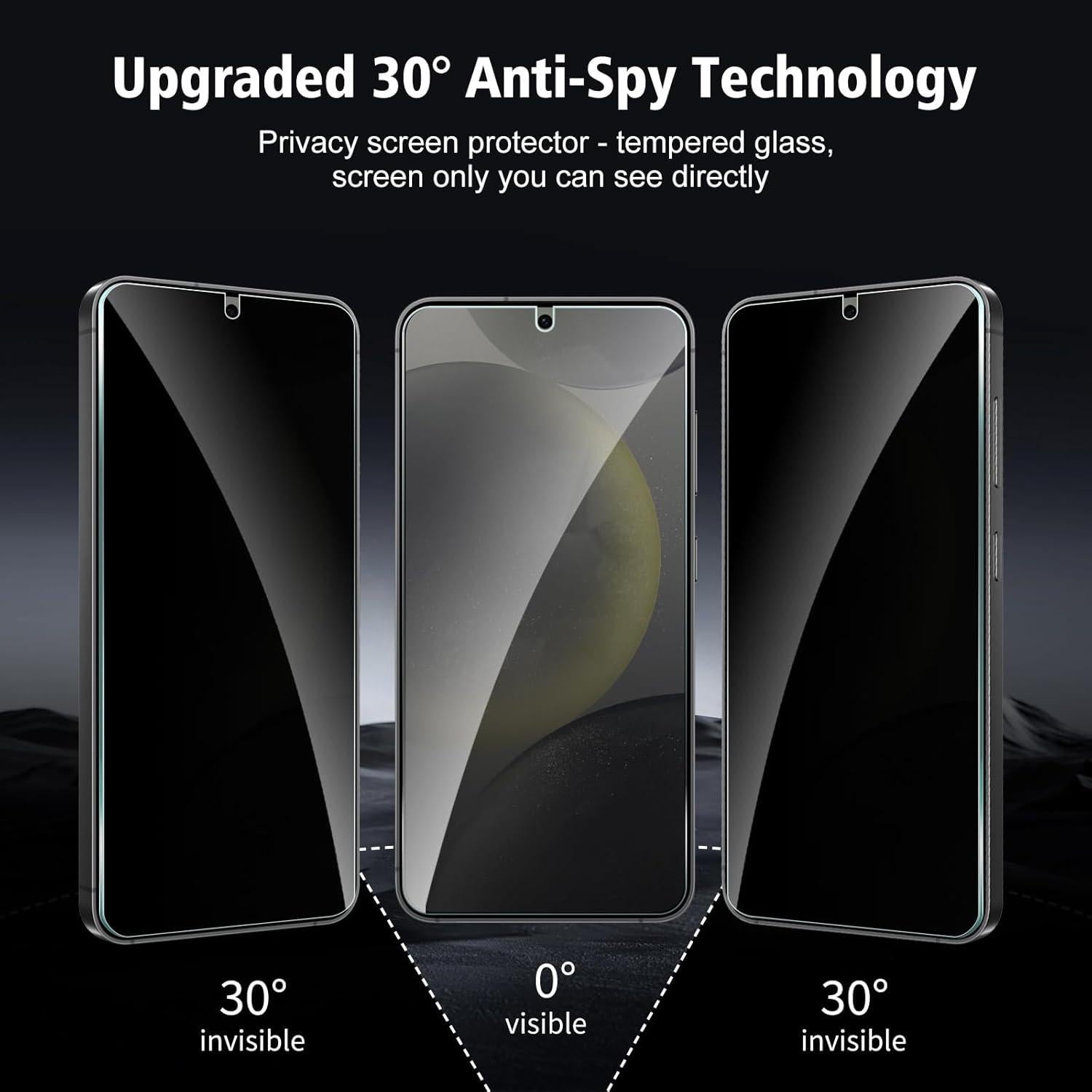 Protector de Pantalla Privado CYYAGE para Samsung Galaxy S24 2+2