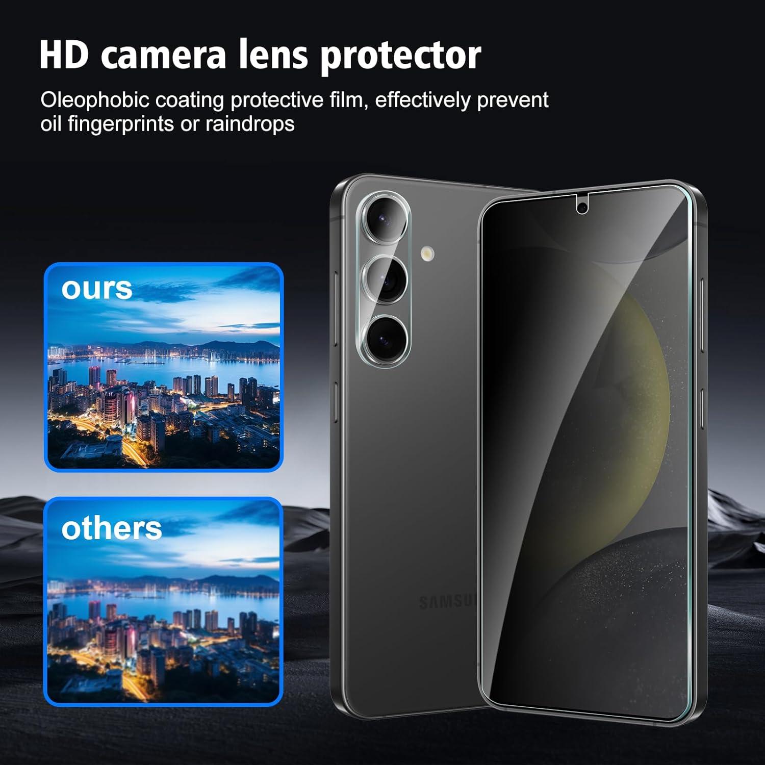 Protector de Pantalla Privado CYYAGE para Samsung Galaxy S24 2+2