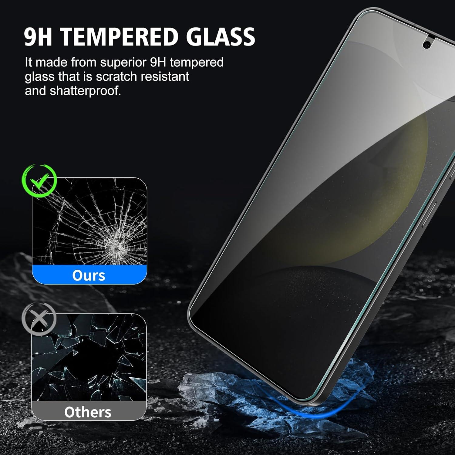 Protector de Pantalla Privado CYYAGE para Samsung Galaxy S24 2+2