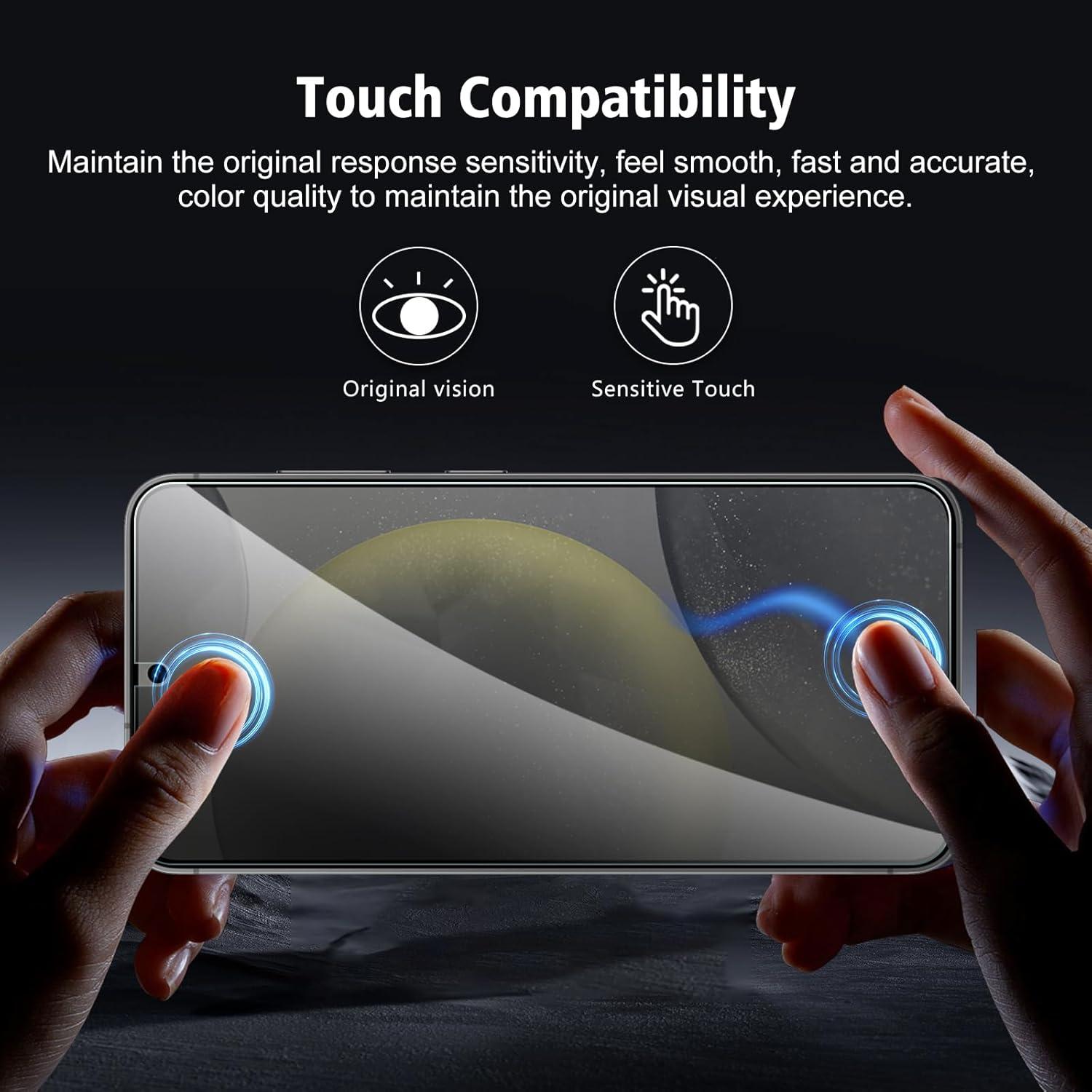 Protector de Pantalla Privado CYYAGE para Samsung Galaxy S24 2+2