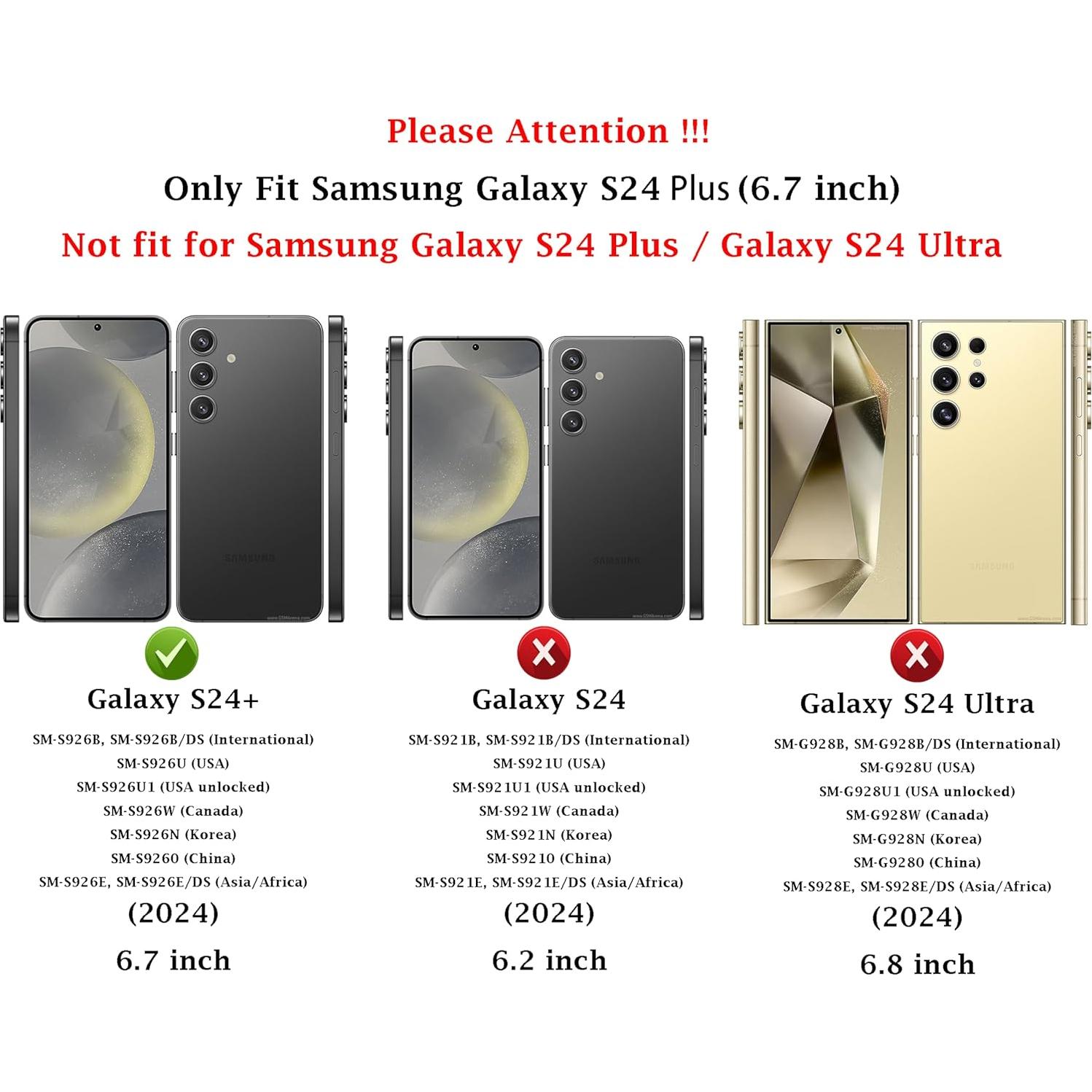 Funda Samsung Galaxy S24 Plus con soporte magnético y cámara