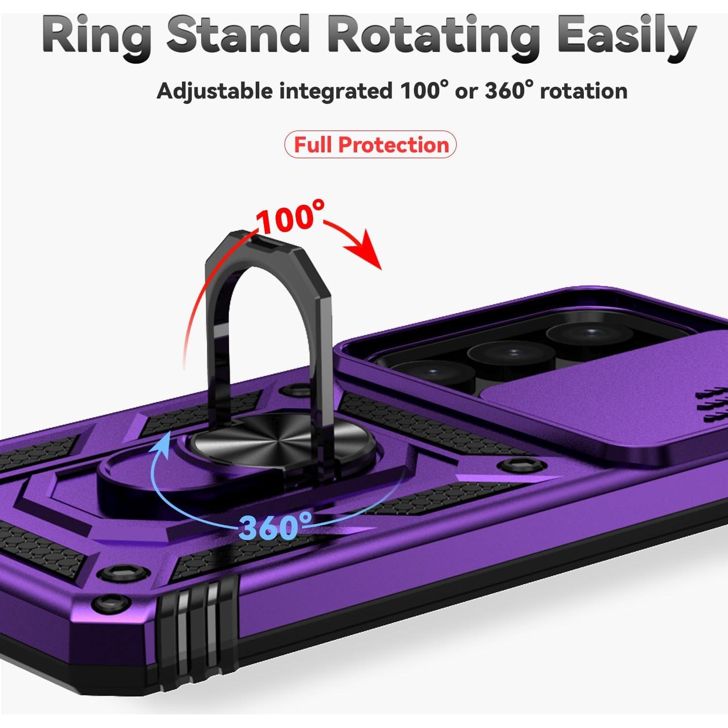 Funda Samsung Galaxy S24 Plus con soporte magnético y cámara