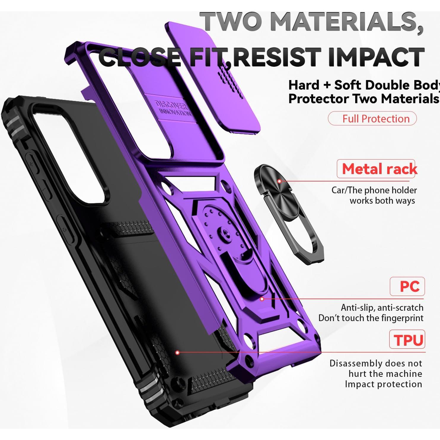 Funda Samsung Galaxy S24 Plus con soporte magnético y cámara