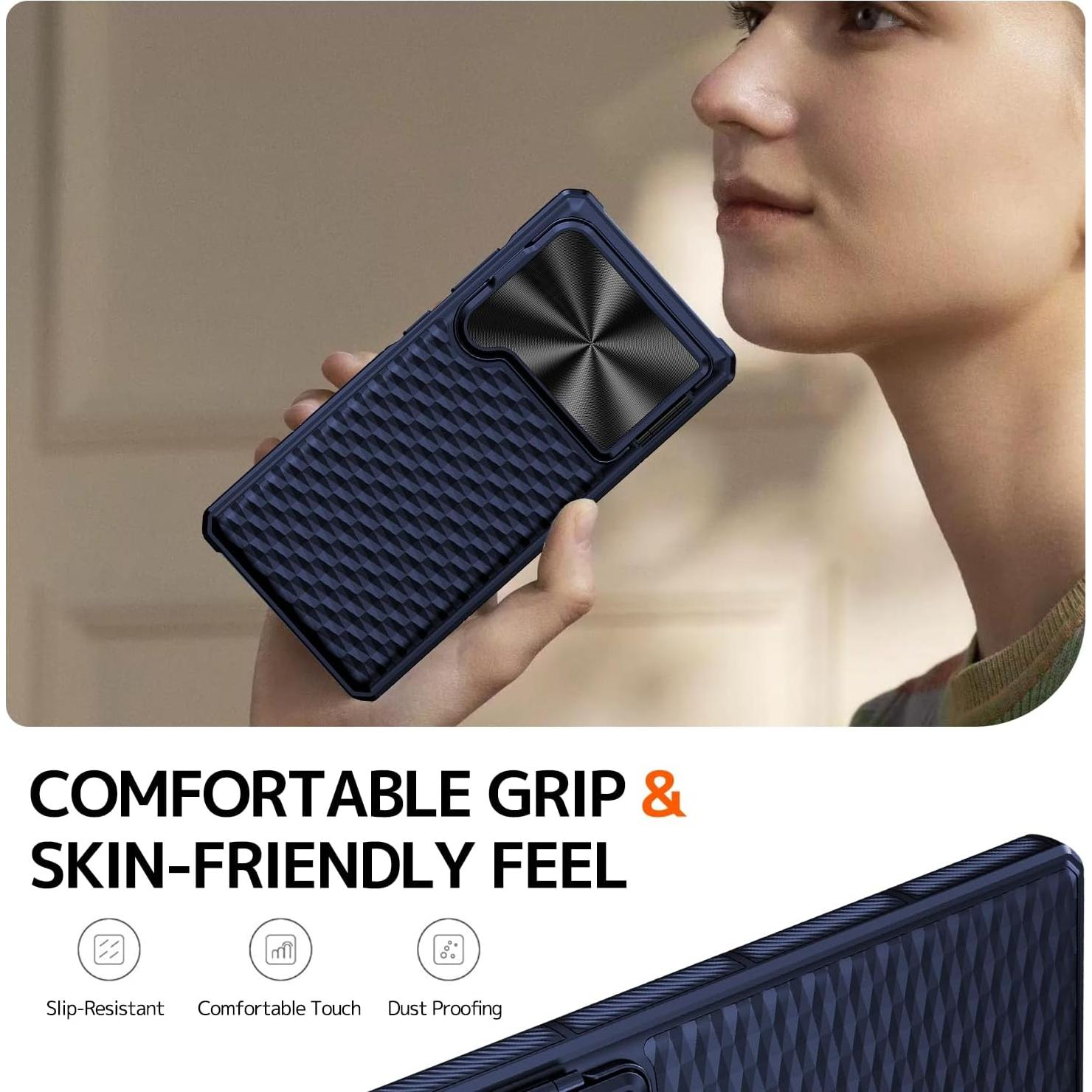 Funda NINKI para Samsung Galaxy S25 Ultra 5G Azul con Soporte