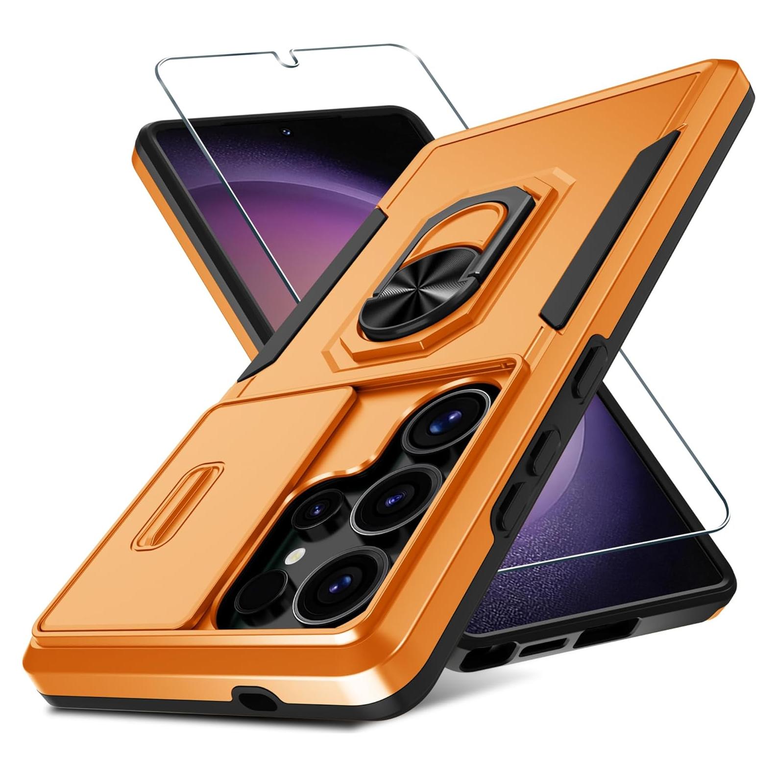 Funda Janmitta para Samsung Galaxy S24 Ultra con soporte y protector