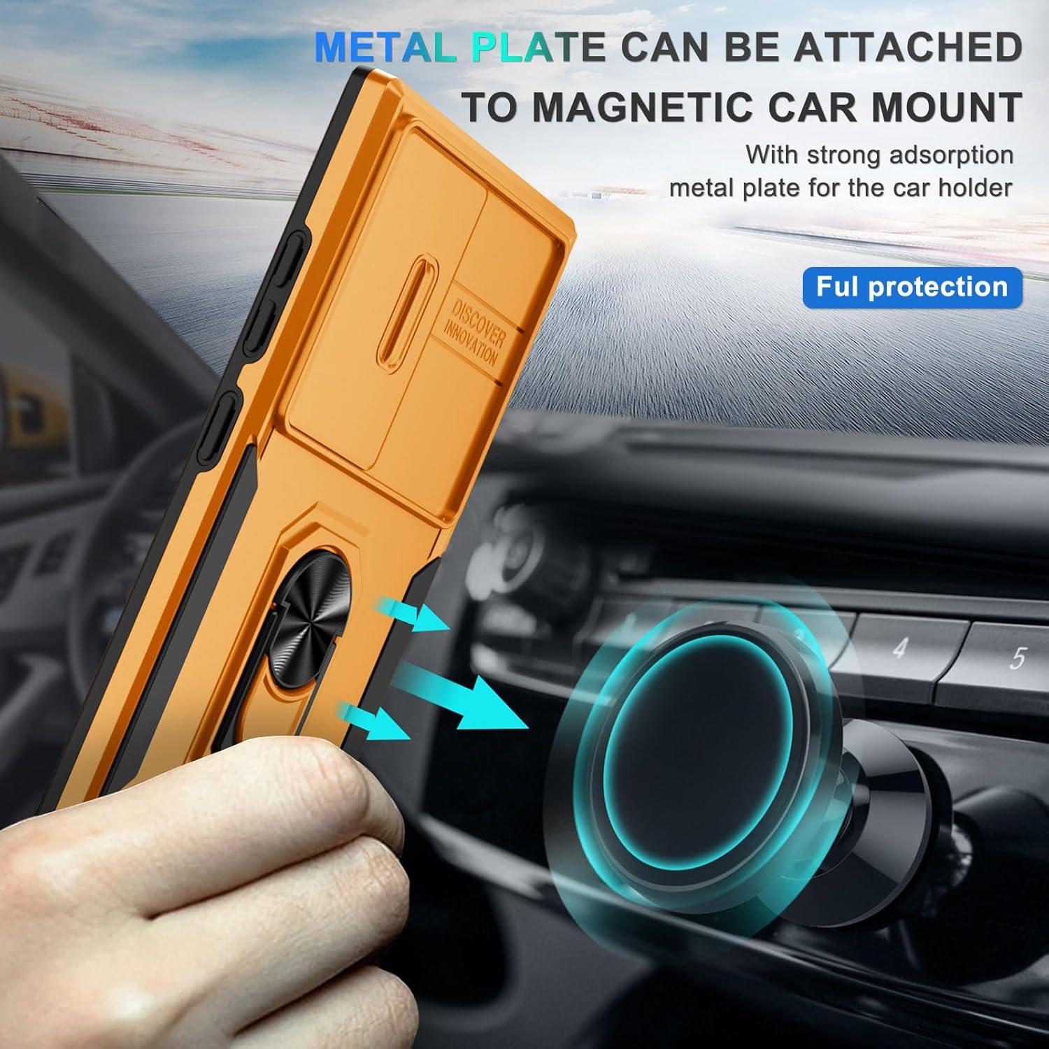 Funda Janmitta para Samsung Galaxy S24 Ultra con soporte y protector