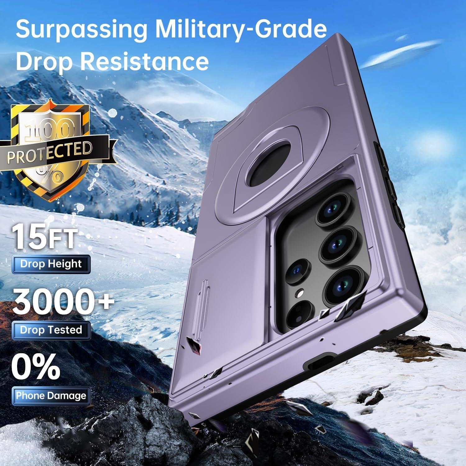 Funda FUNMIKO para Samsung Galaxy S21 Ultra Púrpura Magnético