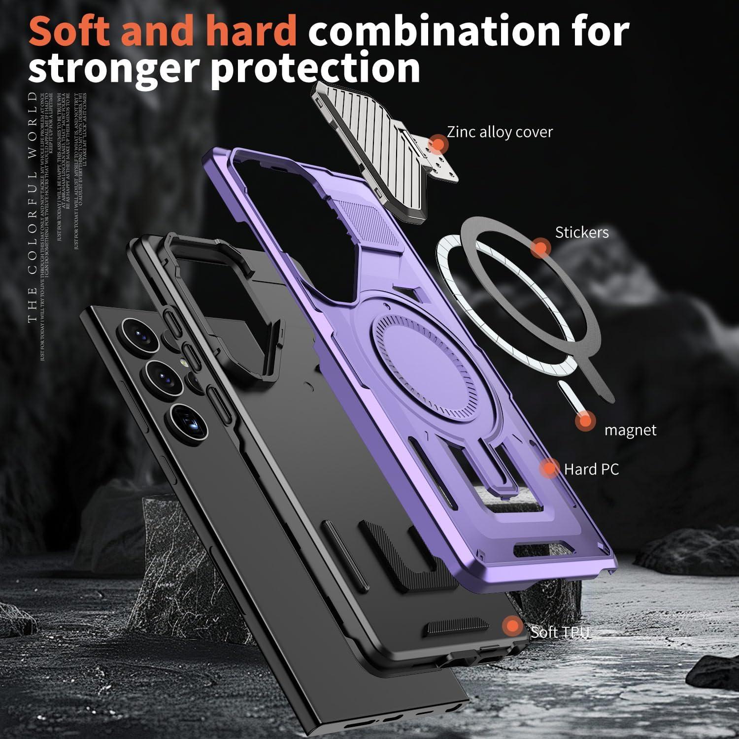 Funda Magnética ZOEII para Samsung Galaxy S25 Plus 6.7" Púrpura