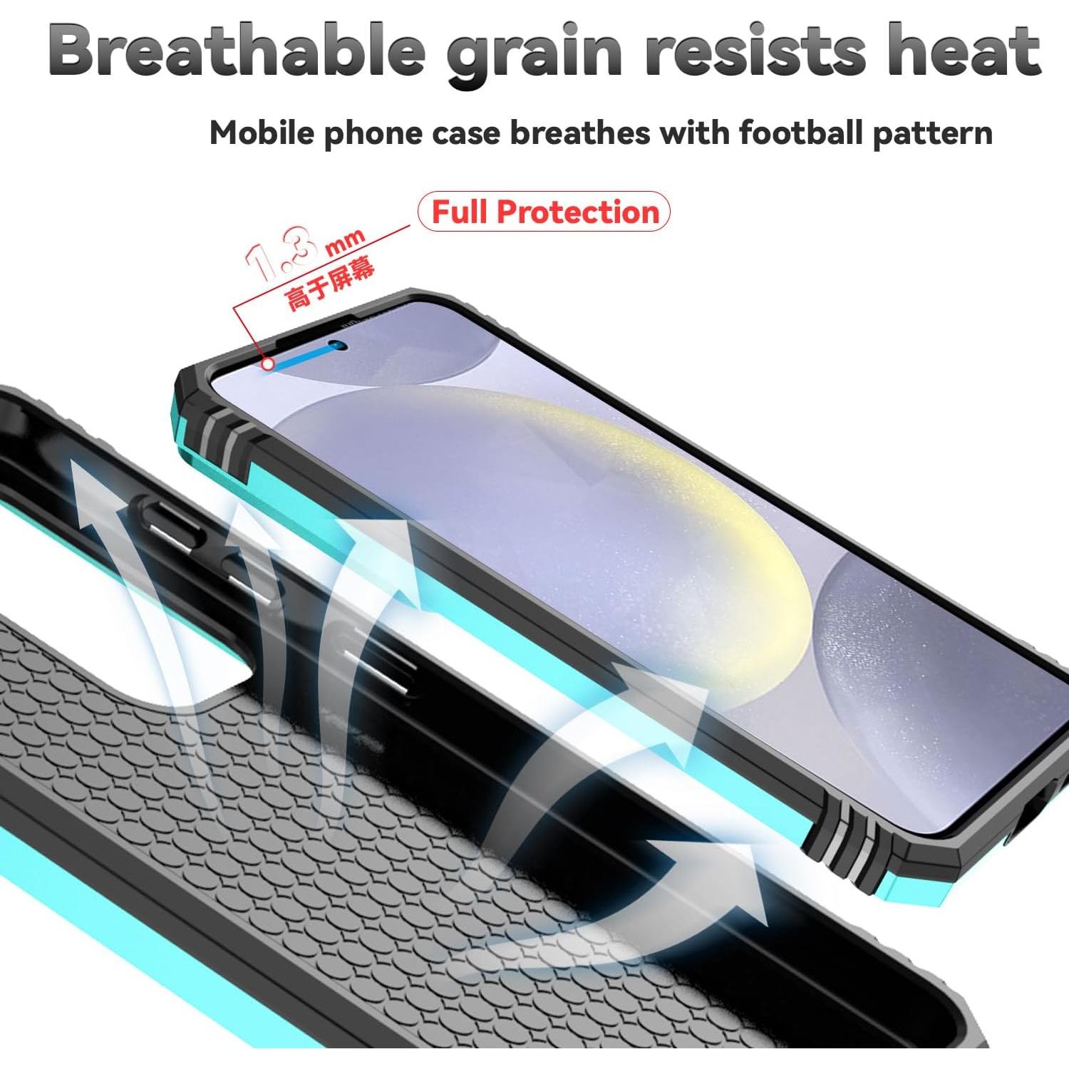 Funda Samsung Galaxy S24 FE con soporte anillo y cámara menta