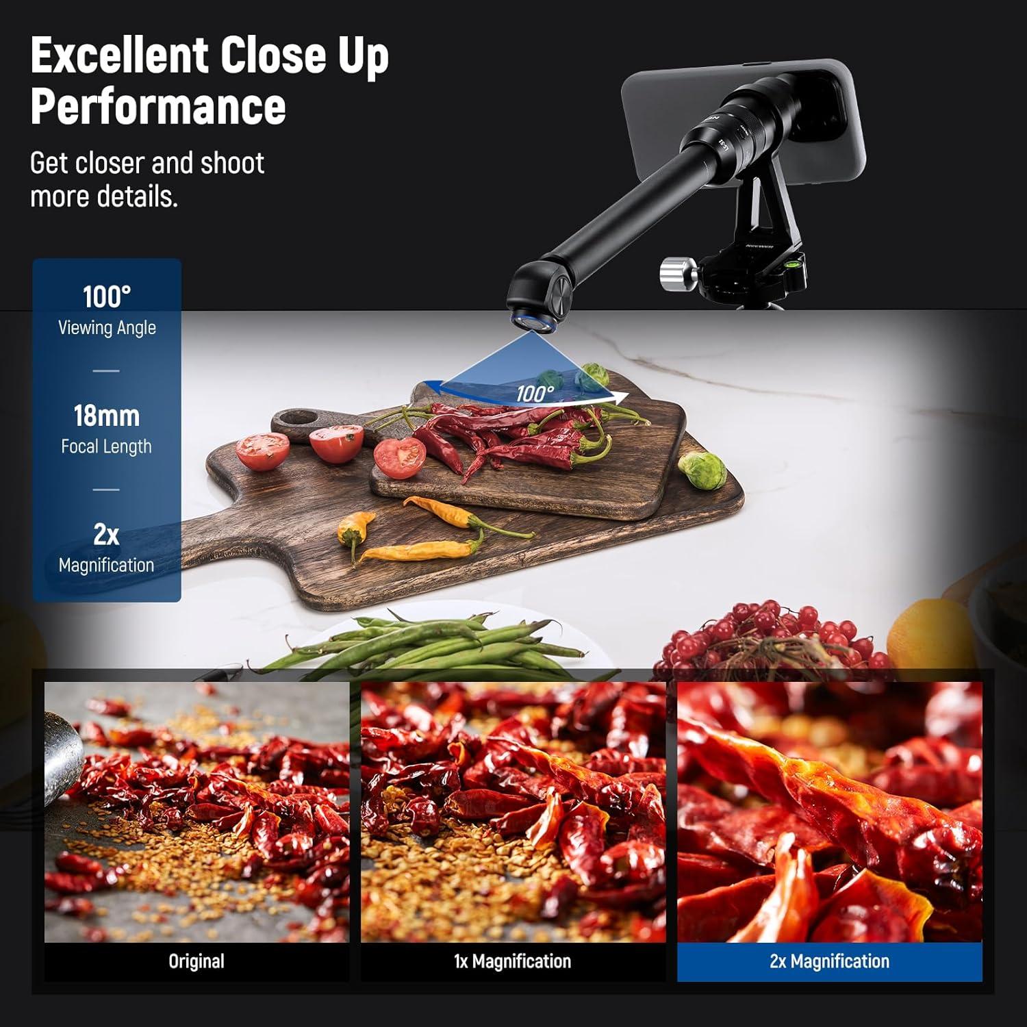 Lente Macro de Sonda NEEWER 18mm 2X para Teléfono Móvil