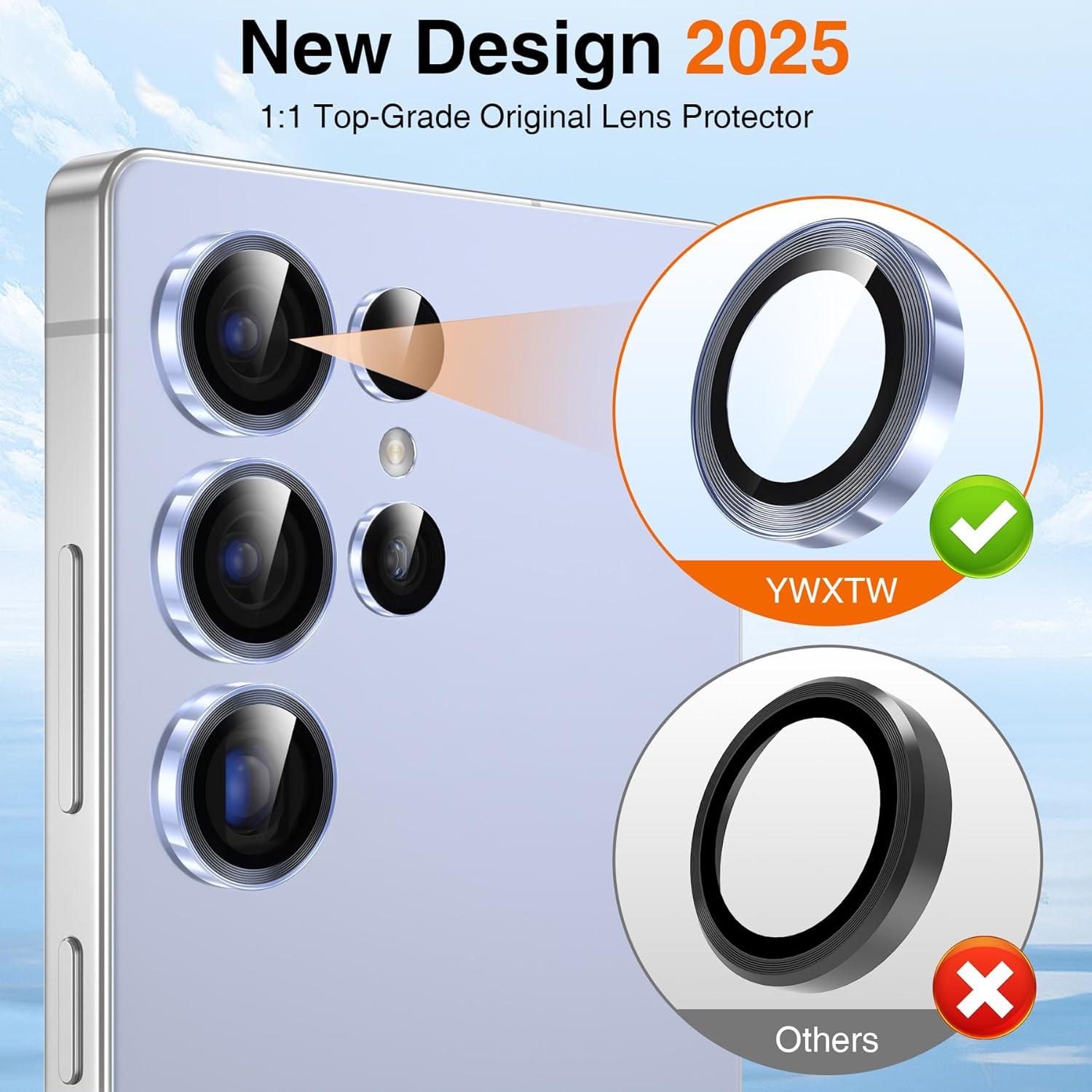 Protector de Lente de Cámara YWXTW para Galaxy S25 Ultra 9H
