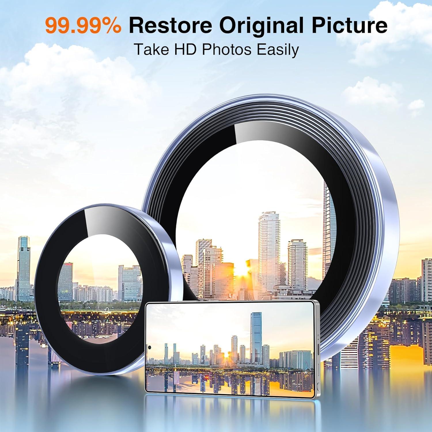 Protector de Lente de Cámara YWXTW para Galaxy S25 Ultra 9H