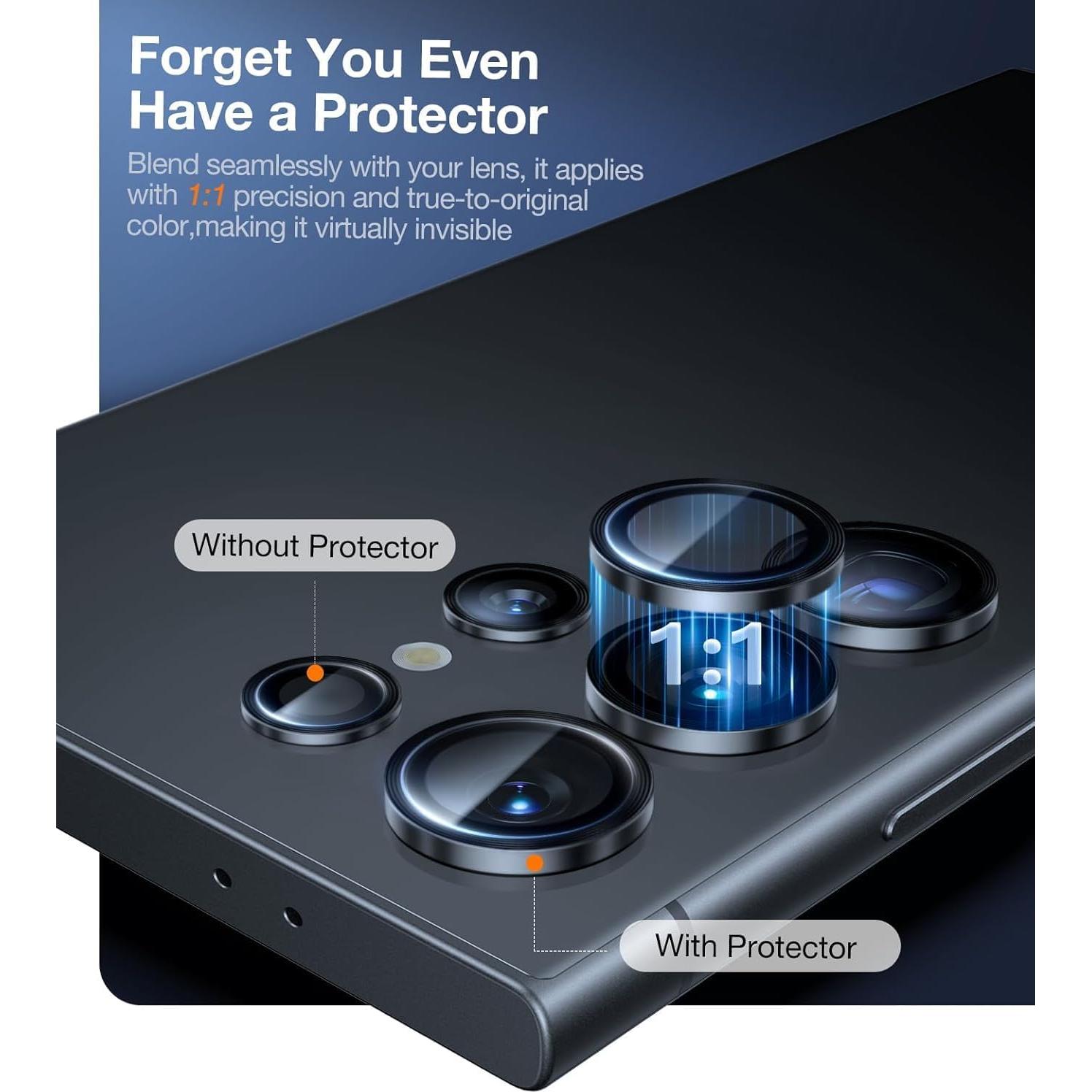 Protector de Lente de Cámara UltraGlass 9H+ para Samsung Galaxy S24 Ultra