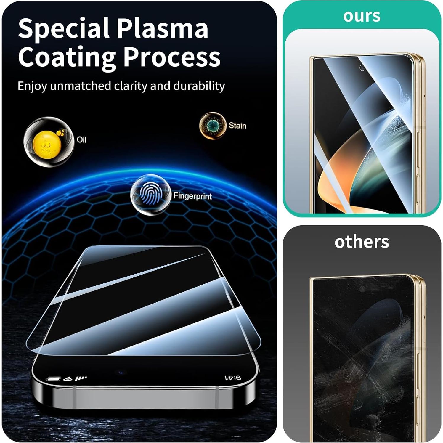 Protector de Pantalla y Lente para Samsung Galaxy Fold 4 - Cristal Templado HD