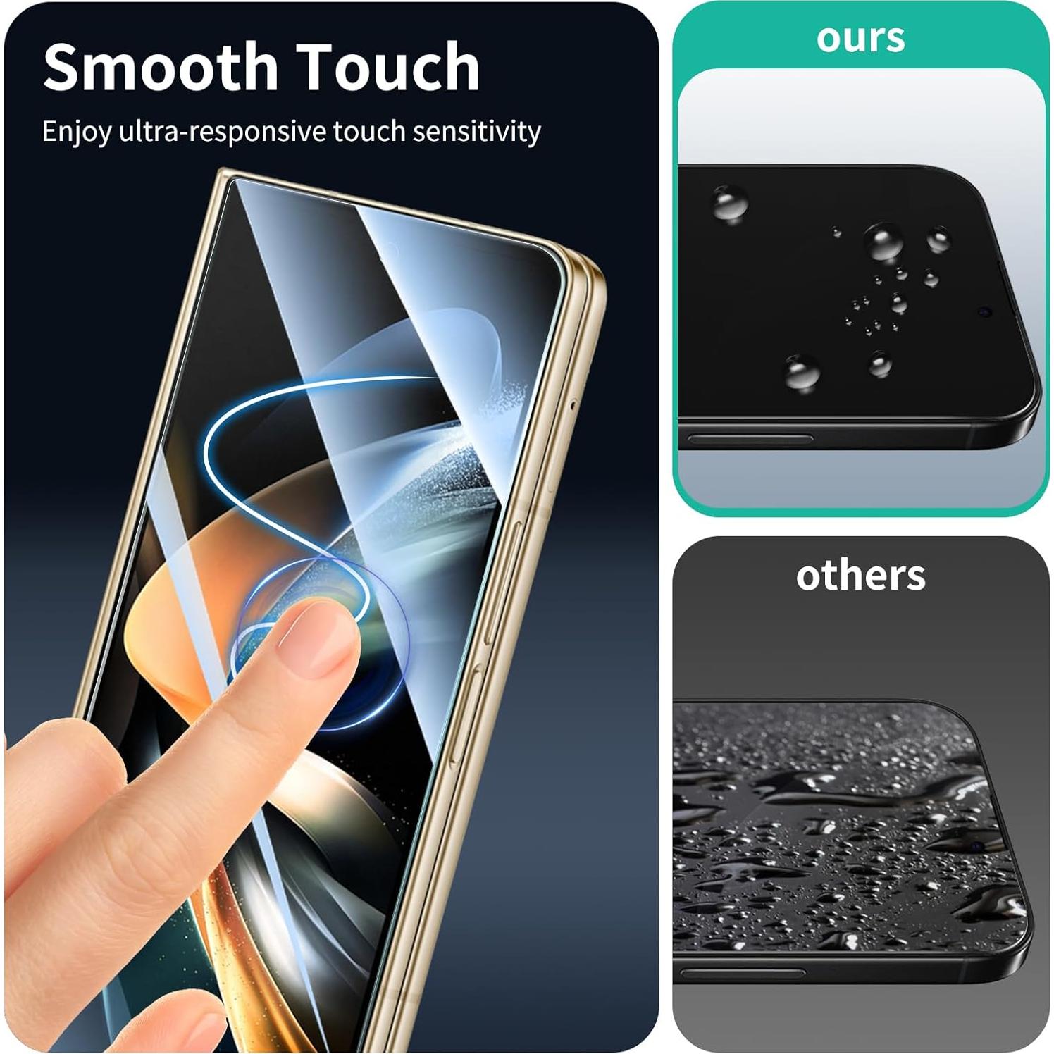 Protector de Pantalla y Lente para Samsung Galaxy Fold 4 - Cristal Templado HD