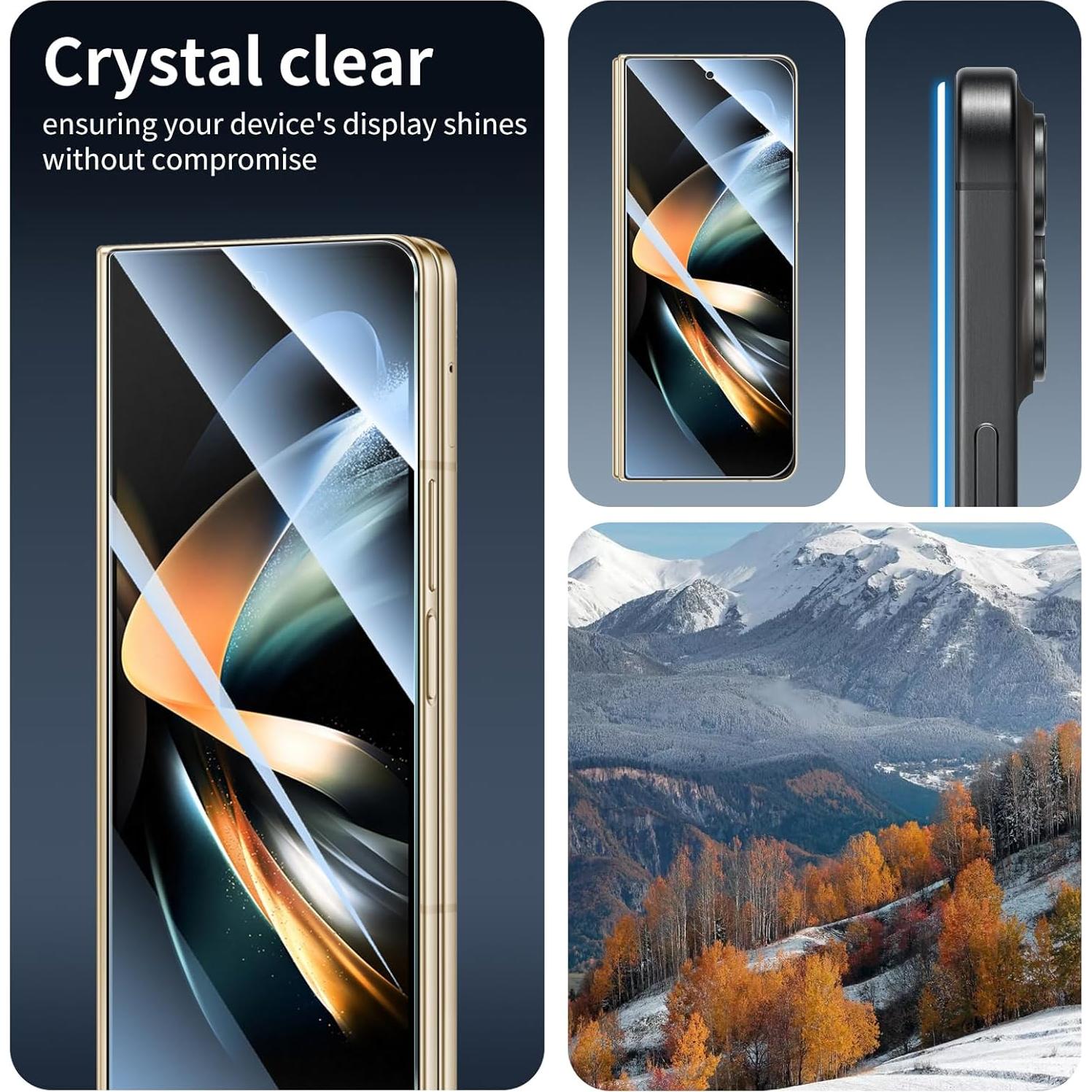 Protector de Pantalla y Lente para Samsung Galaxy Fold 4 - Cristal Templado HD