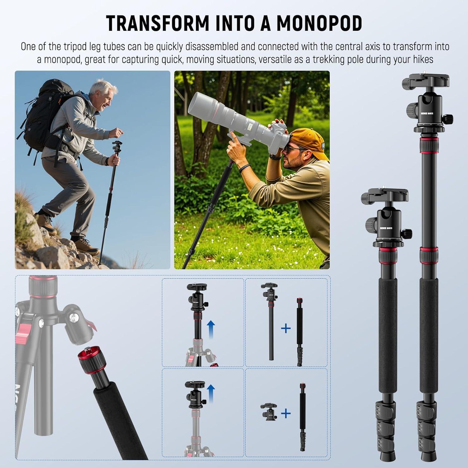 Trípode Monopod NEEWER TP15 Aluminio 180 cm para DSLR y Teléfono
