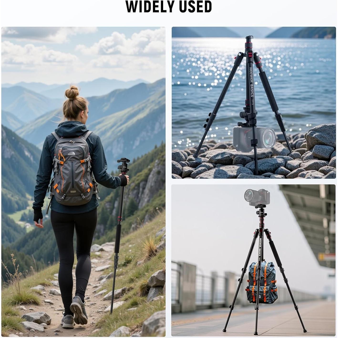 Trípode Monopod NEEWER TP15 Aluminio 180 cm para DSLR y Teléfono