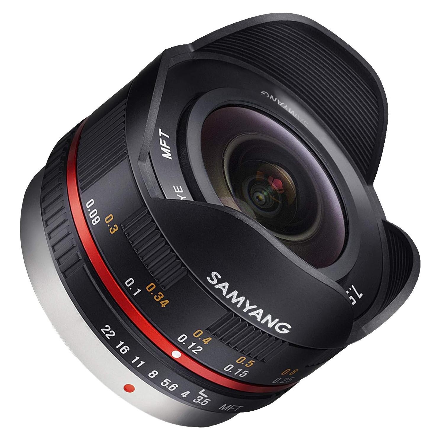 Lente Ojo de Pez Samyang 7.5mm f/3.5 para Micro Cuatro Tercios