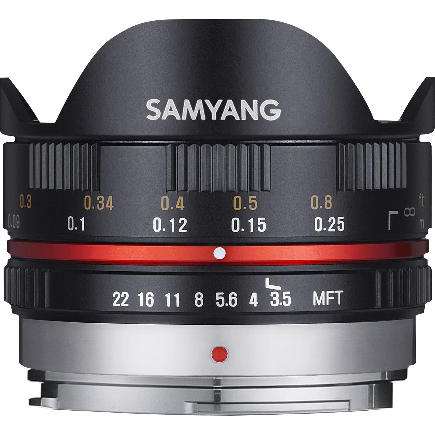 Lente Ojo de Pez Samyang 7.5mm f/3.5 para Micro Cuatro Tercios
