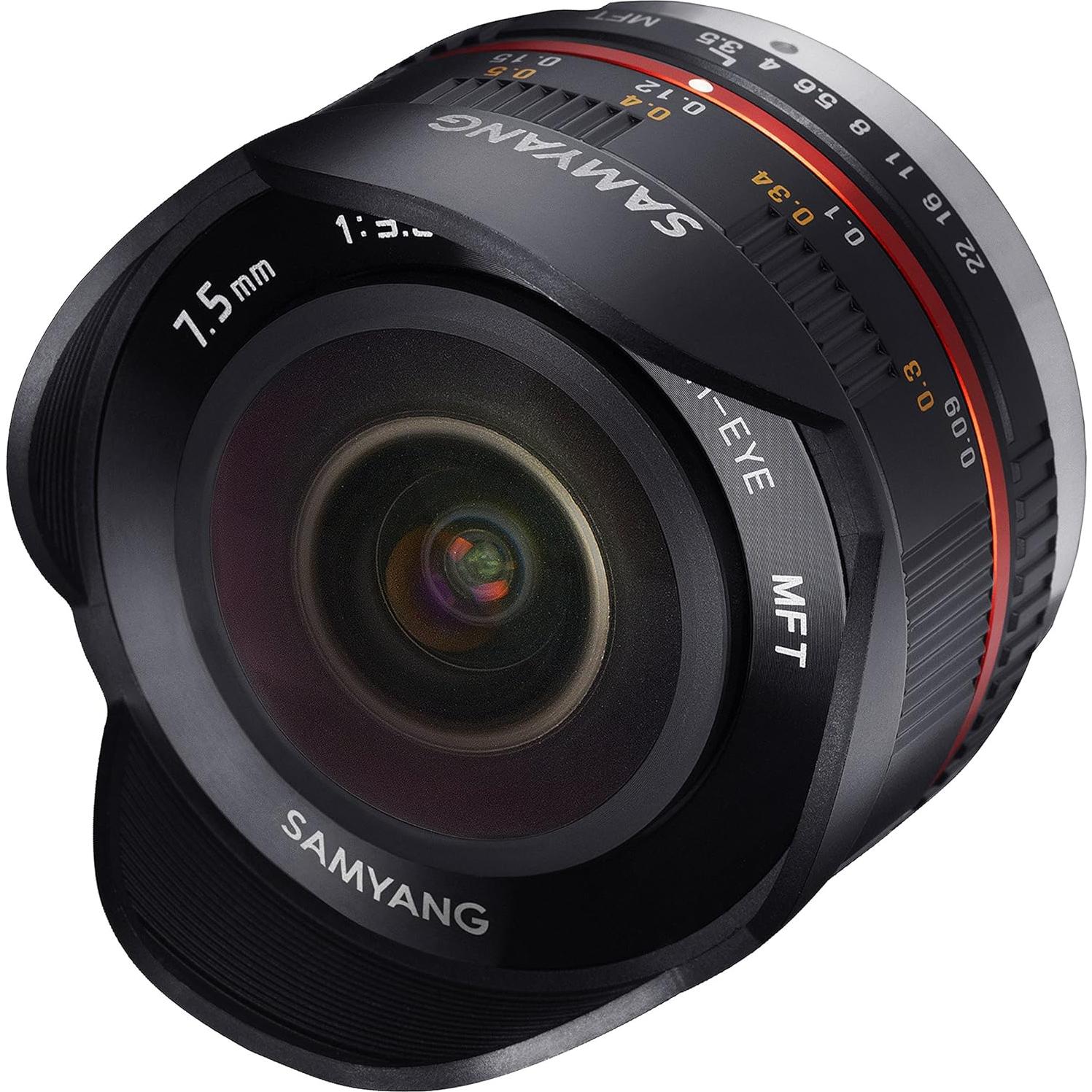 Lente Ojo de Pez Samyang 7.5mm f/3.5 para Micro Cuatro Tercios