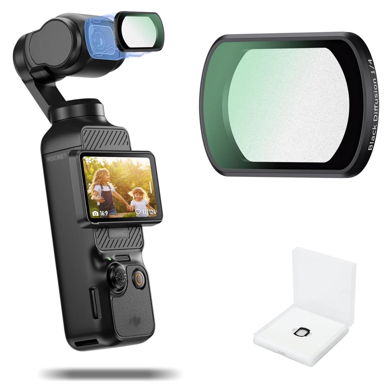 Filtro de Difusión Negra Magnético JJC 1/4 para DJI Osmo Pocket 3