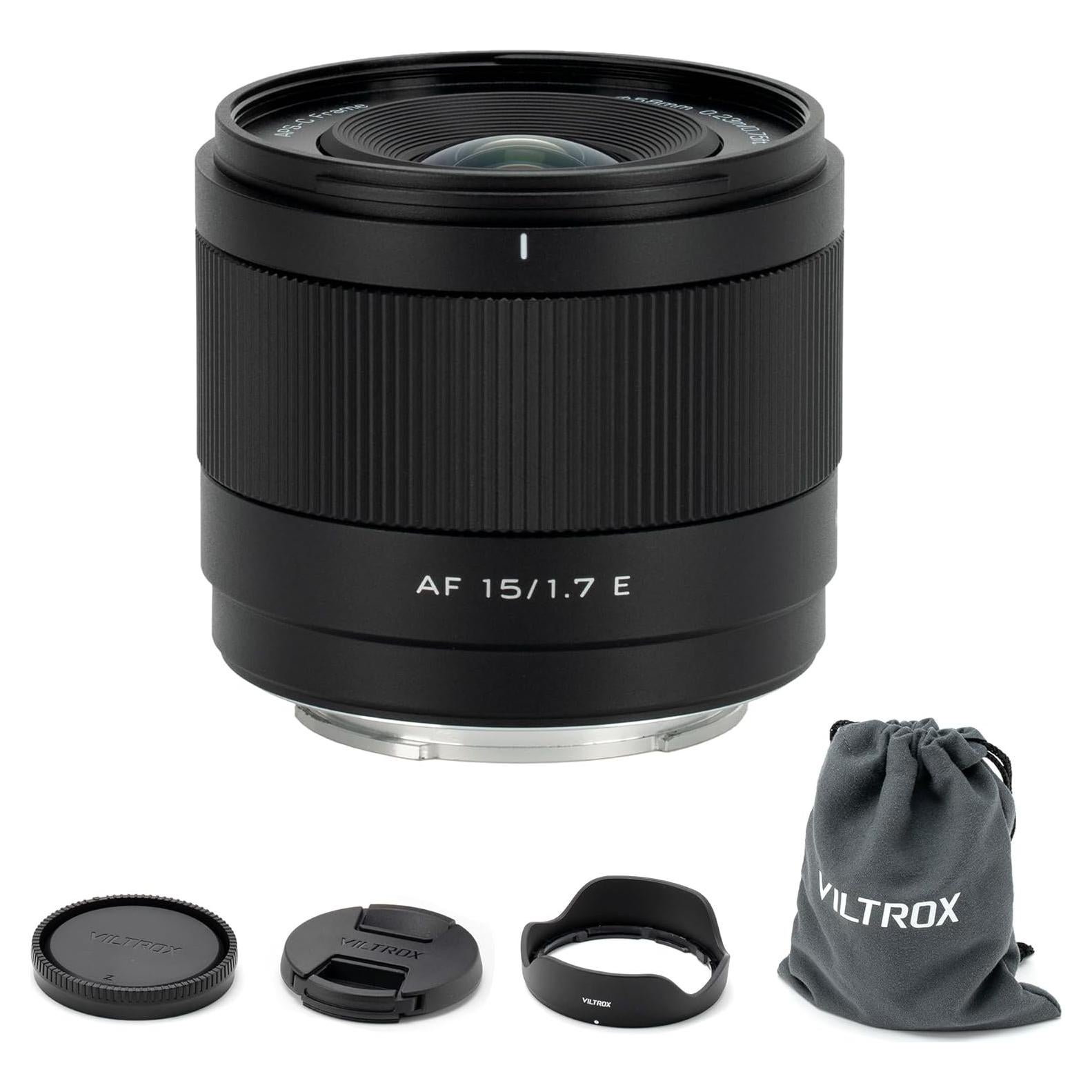 Lente VILTROX AF 15mm F1.7 E para cámaras Sony APS-C