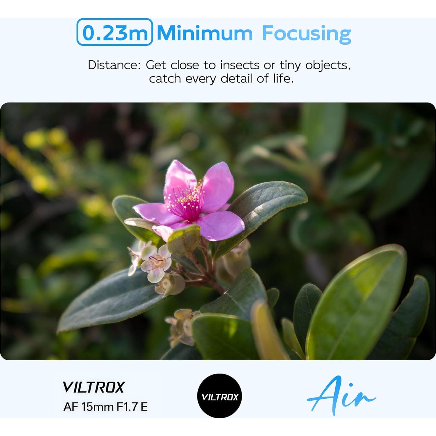 Lente VILTROX AF 15mm F1.7 E para cámaras Sony APS-C