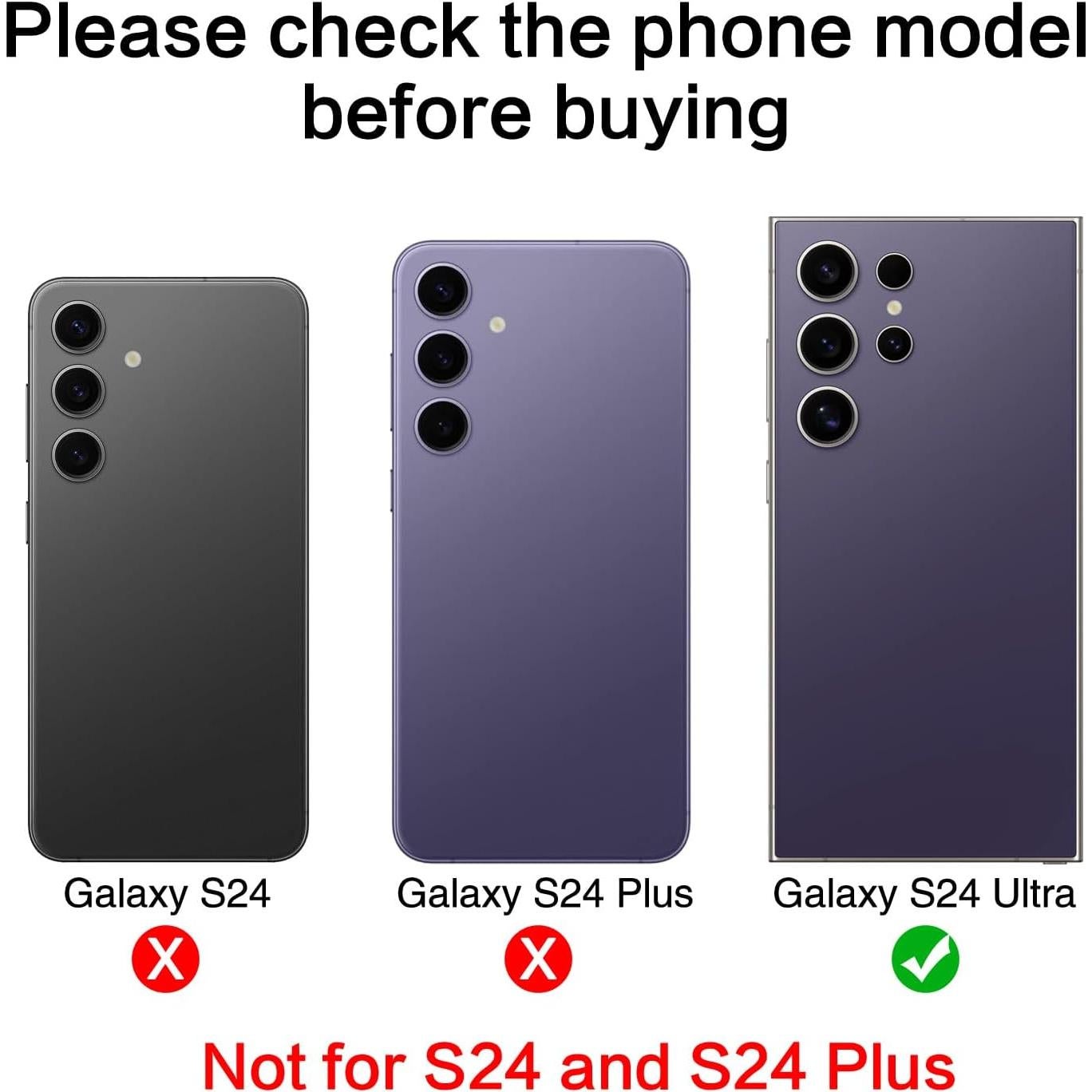 Reemplazo Cristal Lente Cámara Samsung Galaxy S24 Ultra 2PCS