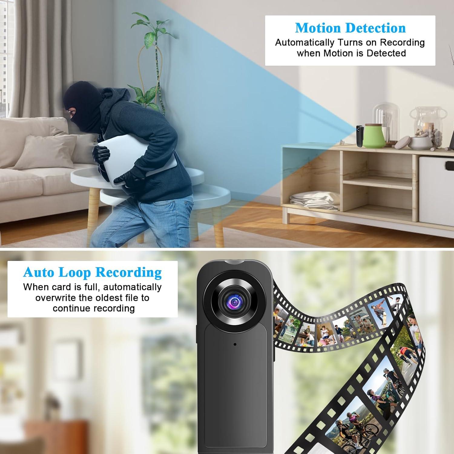 Cámara Corporal Mini UYIKOO 1080P FHD con Visión Nocturna