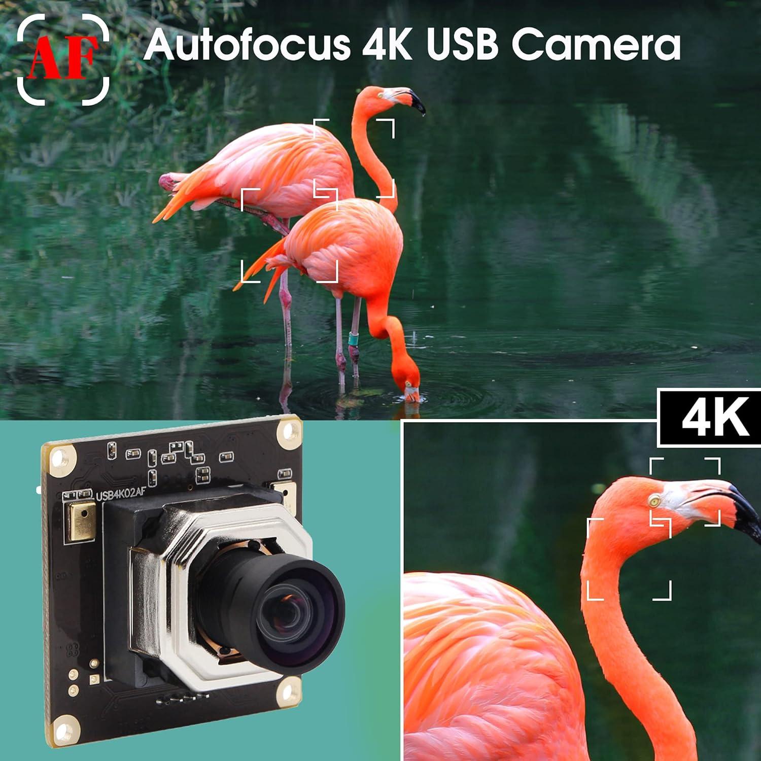 Cámara USB 4K SVPRO con Autofoco y Lente Gran Angular 100°